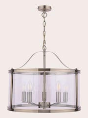 Laura Ashley Brass Harrington Pendant 5 Light Ceiling Light - Image 4 of 5