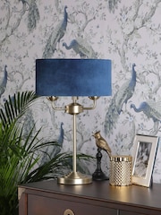 Laura Ashley Navy Sorrento Table Lamp - Image 2 of 6