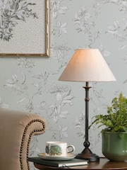 Laura Ashley Black Ludchurch Complete Table Lamp - Image 1 of 4