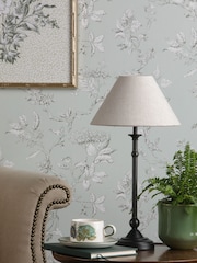 Laura Ashley Black Ludchurch Complete Table Lamp - Image 2 of 4