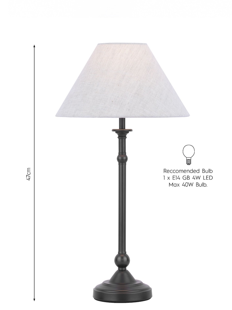 Laura Ashley Black Ludchurch Complete Table Lamp - Image 4 of 4