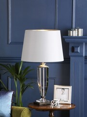 Laura Ashley Cream Emyr Silk Tapered Drum Easyfit Shade - Image 1 of 5