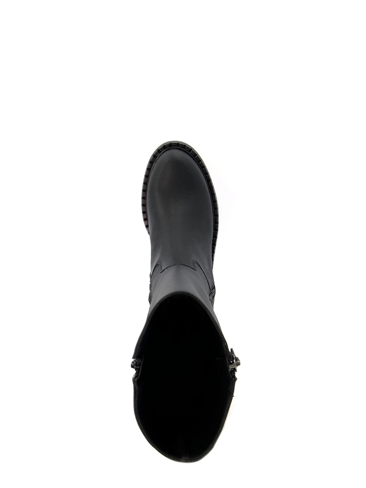 Dune London Treasured Sustainable High Leg Black Boots - Image 4 of 4