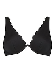 Hunkemöller Black Scallop Underwired Bikini Top - Image 3 of 4