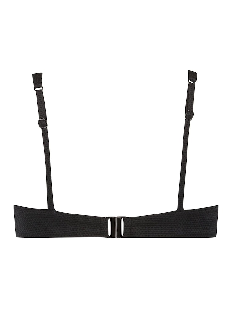 Hunkemöller Black Scallop Underwired Bikini Top - Image 4 of 4 Hunkemöller Black Scallop Underwired Bikini Top - Image 4 of 4
