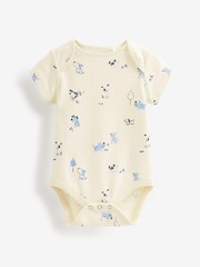 Blue Baby Short Sleeve Bodysuits 3 Pack - Image 5 of 9