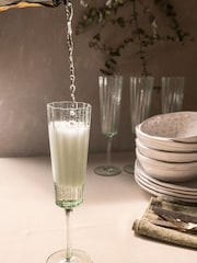 Laura Ashley 4 Pack Green Champagne Glasses - Image 3 of 3