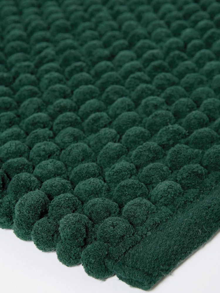 Bottle Green Giant Runner Bath Bobble Mat - Image 3 of 5