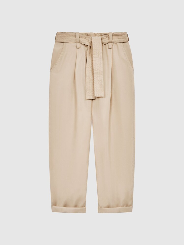 Reiss Camel Joanie 4-9 yrs Paper Bag Cargo Trousers - Image 2 of 7 Reiss Camel Joanie 4-9 yrs Paper Bag Cargo Trousers - Image 2 of 7