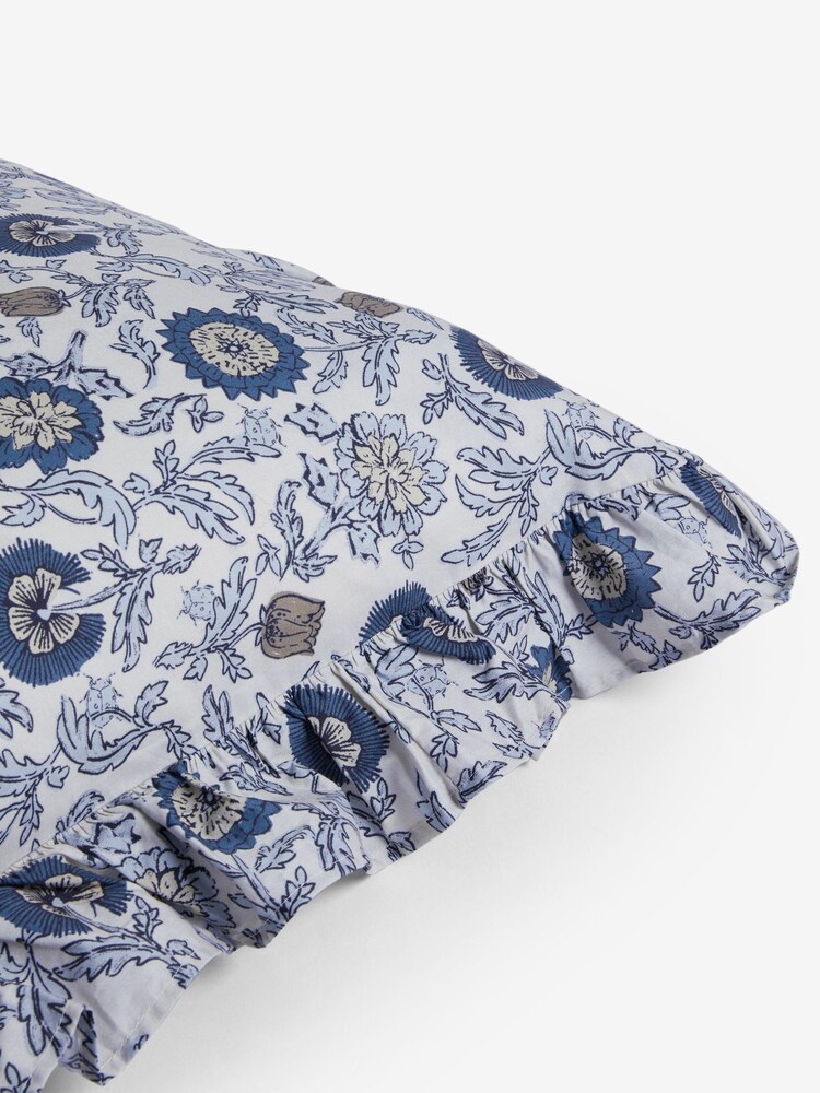 Navy Blue Paisley Print Cushion - Image 2 of 4