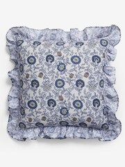 Navy Blue Paisley Print Cushion - Image 4 of 4