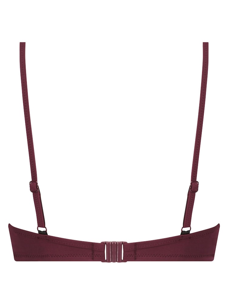 Hunkemöller Purple Luxe Padded Bikini Top - Image 4 of 4