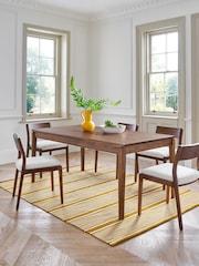 Jasper Conran London Brown Rectangular 6 to 8 Seater Belgrave Walnut Extending Dining Table - Image 1 of 8