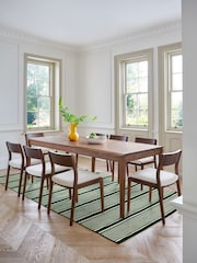 Jasper Conran London Brown Rectangular 6 to 8 Seater Belgrave Walnut Extending Dining Table - Image 2 of 8