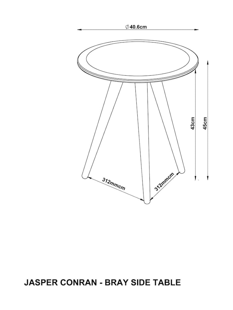 Jasper Conran London Brown Bray Side Table - Image 6 of 6