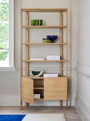 Jasper Conran London Light Brown Belgrave Oak Shelving - Image 2 of 9