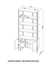 Jasper Conran London Light Brown Belgrave Oak Shelving - Image 9 of 9