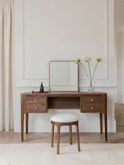 Jasper Conran London Brown Belgrave Walnut Dressing Table - Image 1 of 7