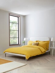 Jasper Conran London Ribbed Cotton Blend Off White Bray Bed Frame - Image 2 of 8