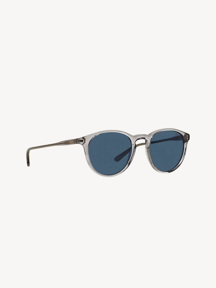 Polo Ralph Lauren Grey Transparent Round Sunglasses - Image 1 of 12
