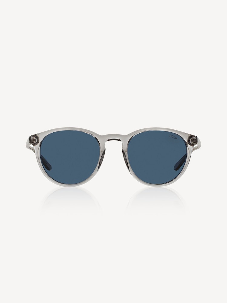 Polo Ralph Lauren Grey Transparent Round Sunglasses - Image 3 of 3
