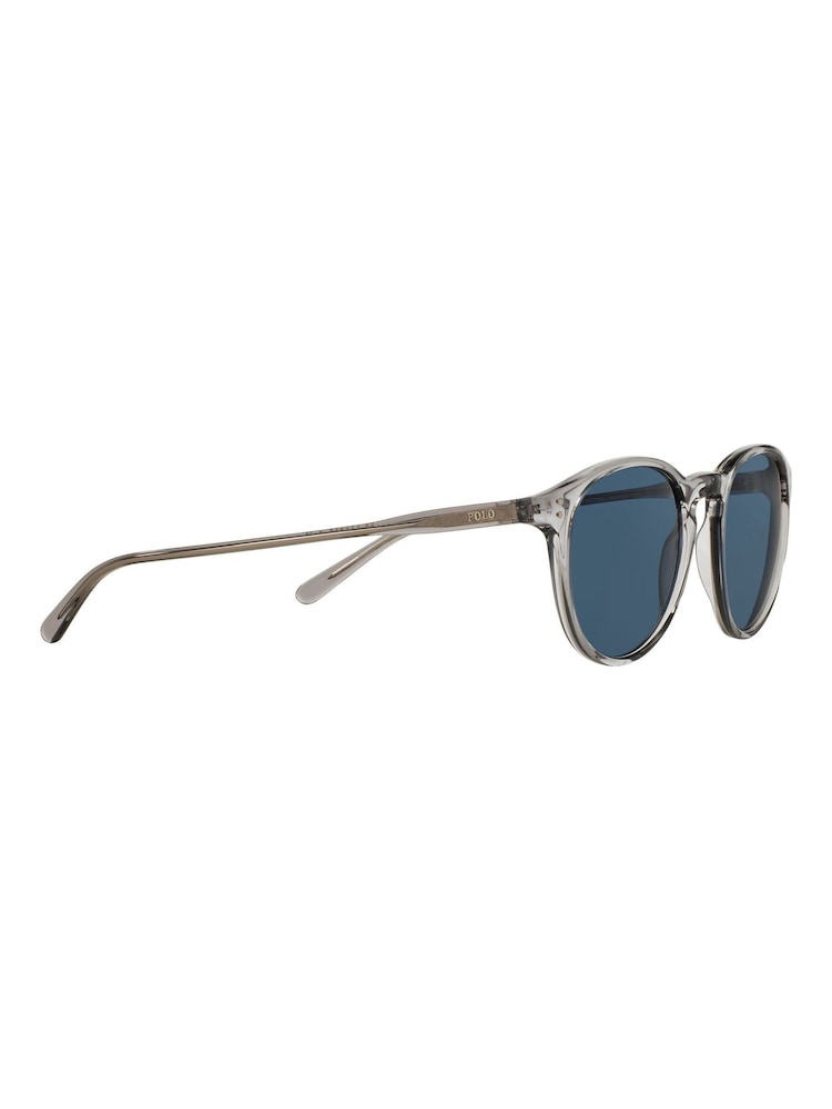 Polo Ralph Lauren Grey Transparent Round Sunglasses - Image 2 of 12