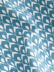 Blau - Kurzärmeliges Oxfordhemd aus 100 % Baumwolle mit geometrischem Print - Bild 9 von 9