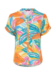 Yours Curve Blue Tab Detail Shirt - Image 5 of 6
