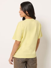 PixieGirl Petite Yellow Puff Paisley Short Sleeve T-Shirt - Image 3 of 5