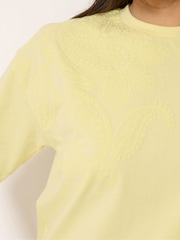 PixieGirl Petite Yellow Puff Paisley Short Sleeve T-Shirt - Image 4 of 5