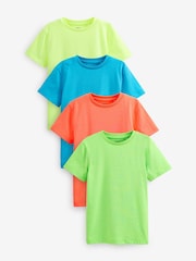 Multi Fluro Short Sleeves T-Shirts 4 Pack (3-16yrs) - Image 1 of 2