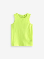 Fluorescentne svetle barve - 100% bombažni brezrokavniki 4 komplet (3-16let) - Slika 2 iz 6