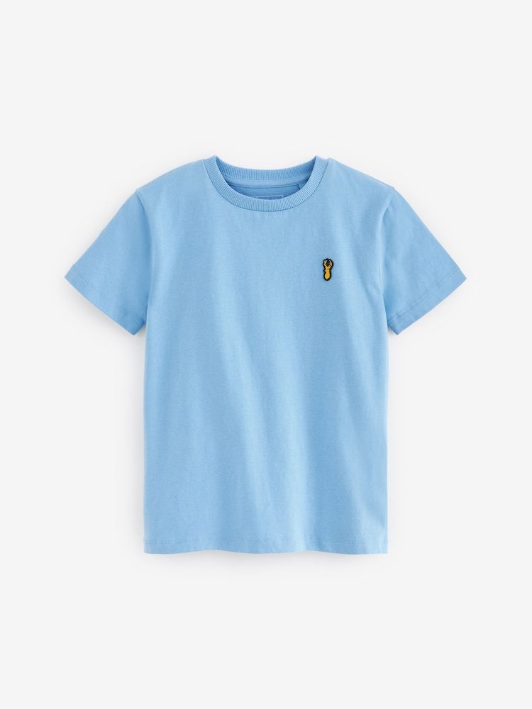 Blue Short Sleeve Stag Embroidered T-Shirts 4 Pack (3-16yrs) - Image 2 of 6