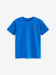 Blue Short Sleeve Stag Embroidered T-Shirts 4 Pack (3-16yrs) - Image 4 of 6