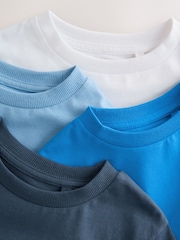 Blue Short Sleeve Stag Embroidered T-Shirts 4 Pack (3-16yrs) - Image 7 of 10