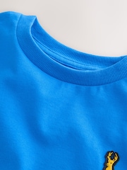 Blue Short Sleeve Stag Embroidered T-Shirts 4 Pack (3-16yrs) - Image 8 of 10