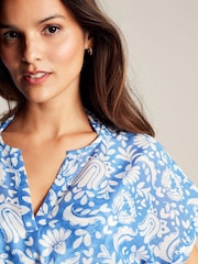 Joules Brooke Blue Dropped Shoulder Beach Dress - Image 5 of 7