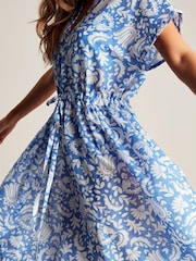 Joules Brooke Blue Dropped Shoulder Beach Dress - Image 6 of 7