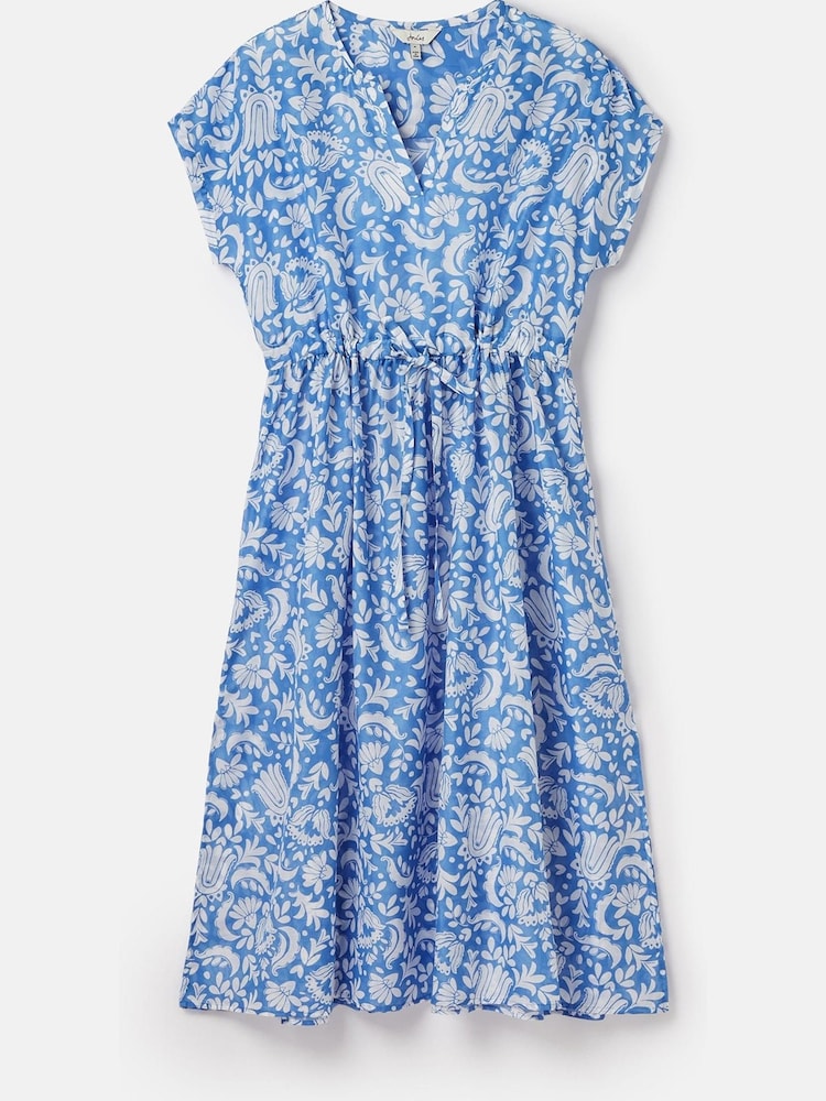 Joules Brooke Blue Dropped Shoulder Beach Dress - Image 7 of 7