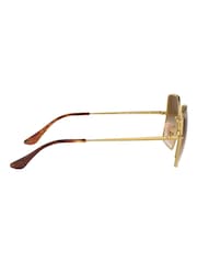 Ray-Ban Gold Square Sunglasses - Image 11 of 12
