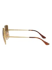 Ray-Ban Gold Square Sunglasses - Image 12 of 12