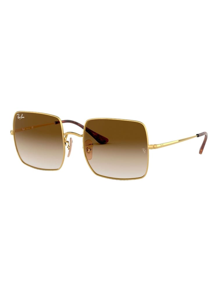 Ray-Ban Gold Square Sunglasses - Image 1 of 10 Ray-Ban Gold Square Sunglasses - Image 1 of 10