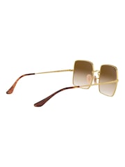 Ray-Ban Gold Square Sunglasses - Image 7 of 12