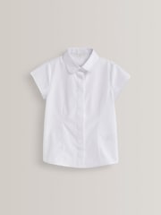 White 5 Pack Short Sleeve Fitted School Shirts (3-17yrs) - Image 2 of 4
