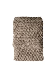Gallery Home Natural Moss Chunky Knitted Throw - Image 5 of 5