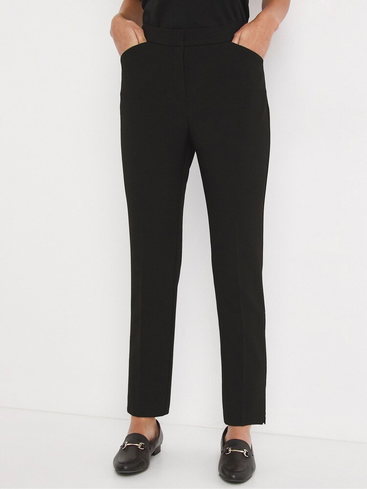 JD Williams Black Short Length Magisculpt Tapered Trousers - Image 1 of 3