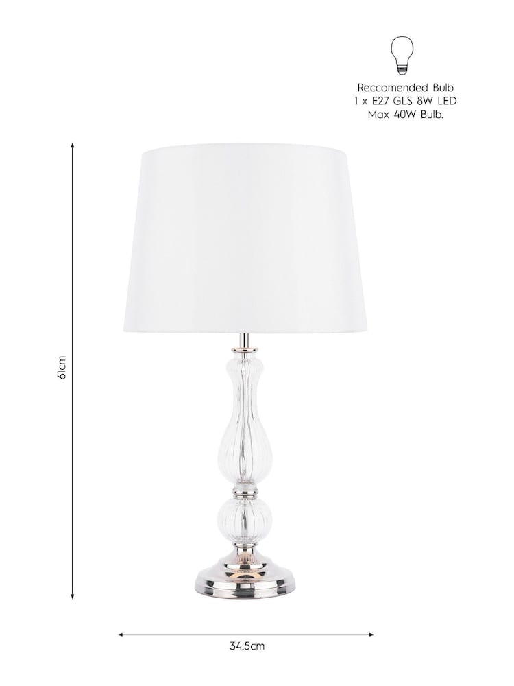 Laura Ashley Clear Bradshaw Complete Table Lamp - Image 6 of 6