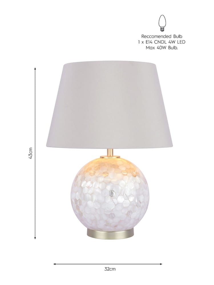Laura Ashley Cream Mathern Complete Table Lamp - Image 4 of 4