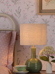 Laura Ashley Green Padley Table Lamp - Image 1 of 4