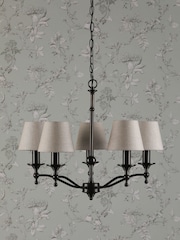 Laura Ashley Black Ludchurch 5 Light Chandelier - Image 3 of 6